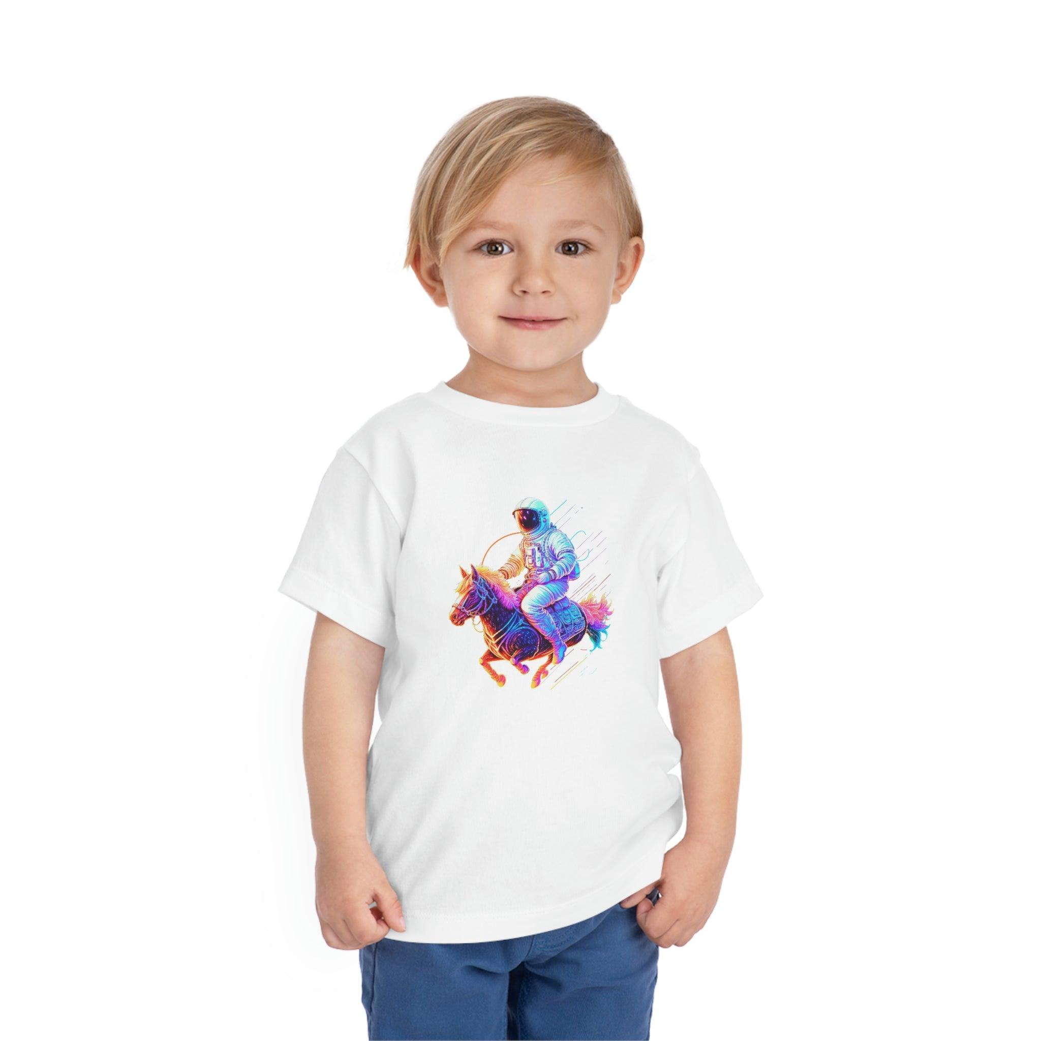 Toddler's Galactic Adventure Tee - Featuring an Astronaut Riding a Magical Pony - Swag Nuggets