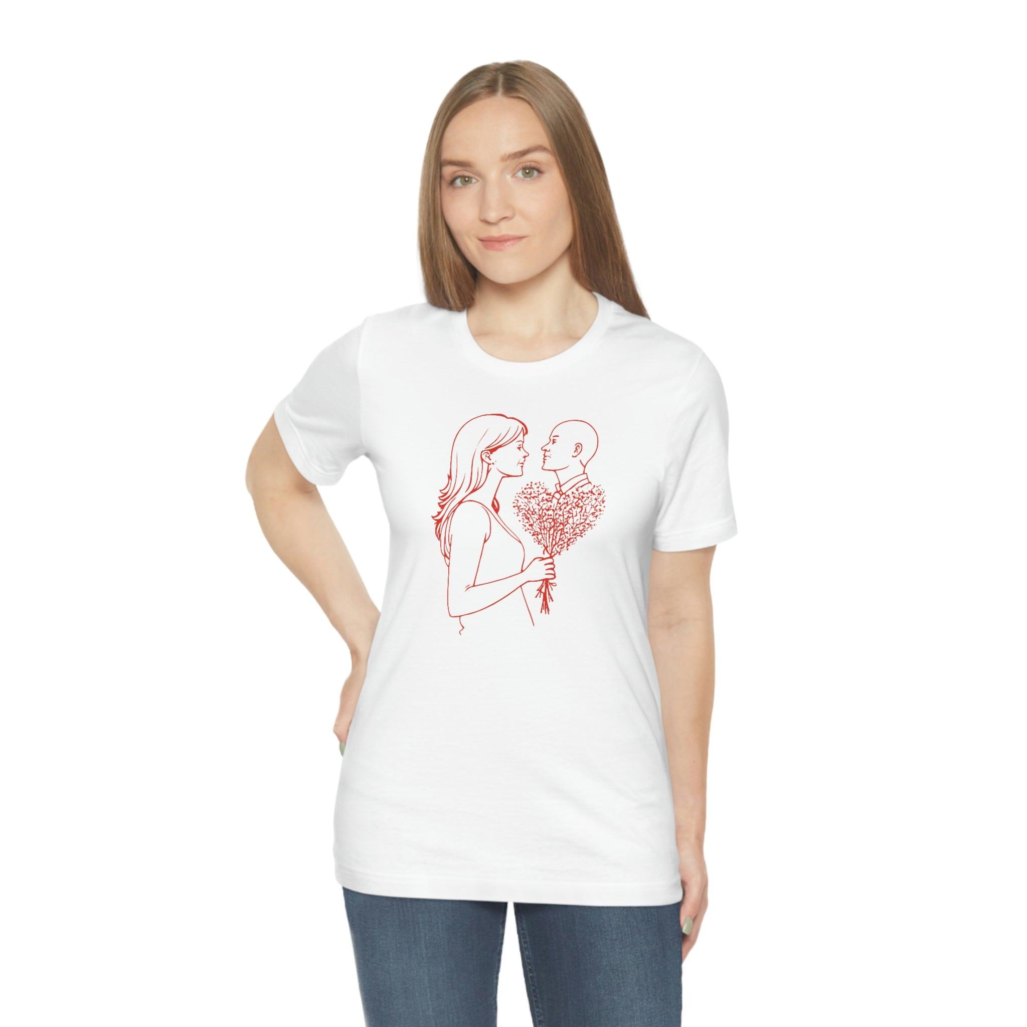 Love in Bloom: Valentine's Day Tee for Couples - Swag Nuggets