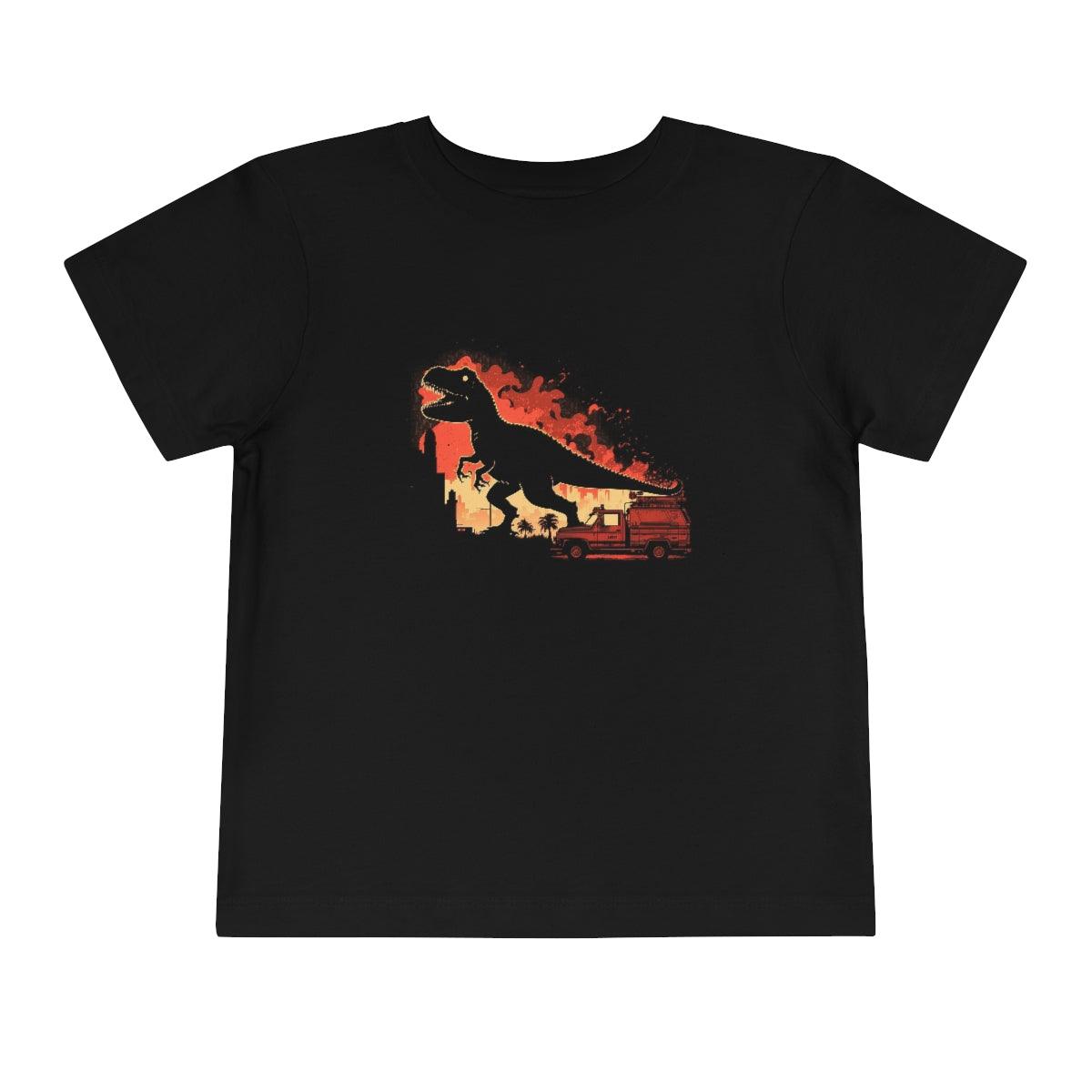 Fire Truck Dinosaur Toddler Tee - Swag Nuggets