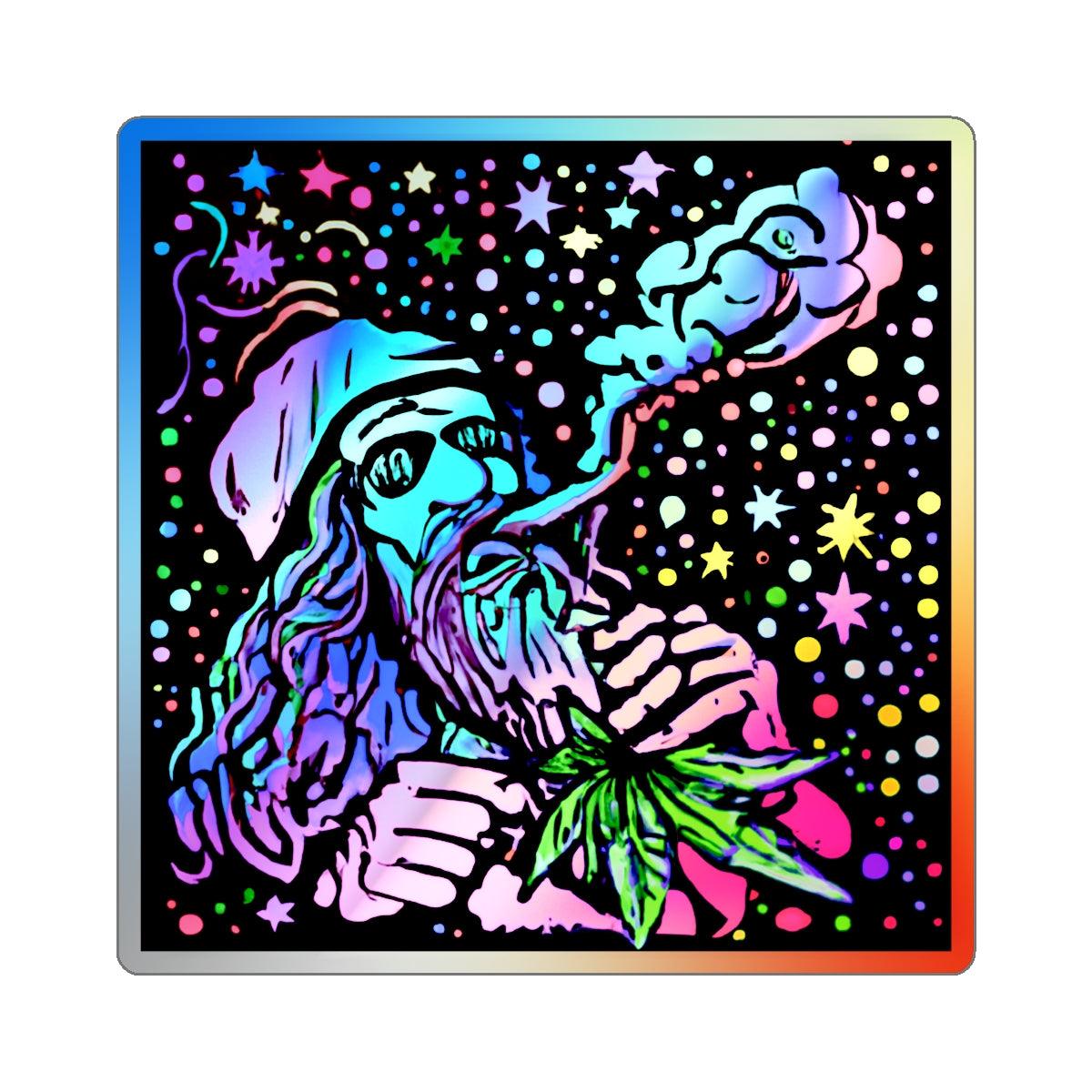 Holographic Old Man Hack Stickers - Swag Nuggets