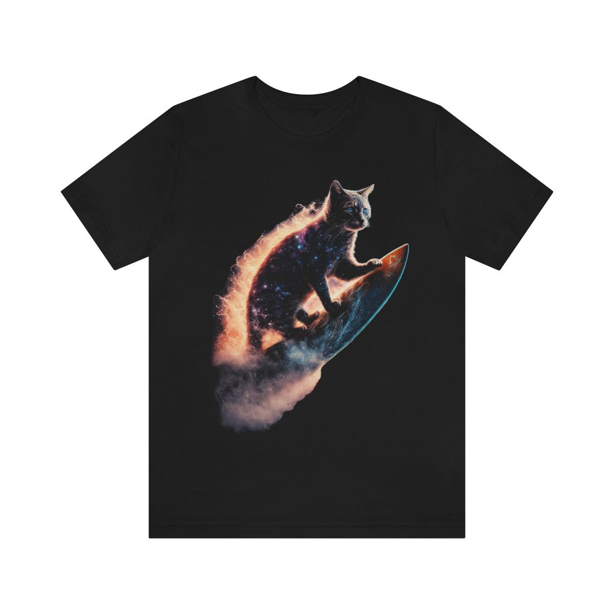 Firestorm Surfer Space Cat Tee - Swag Nuggets