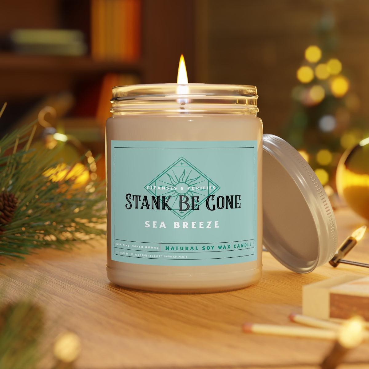 Stank Be Gone (Vanilla Bean, Comfort Spice, and Sea Breeze) Scented Candles, 9oz - Swag Nuggets