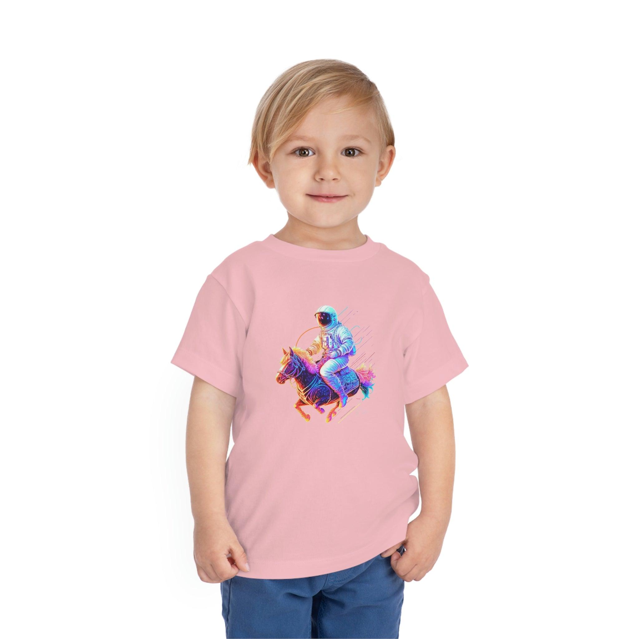 Toddler's Galactic Adventure Tee - Featuring an Astronaut Riding a Magical Pony - Swag Nuggets