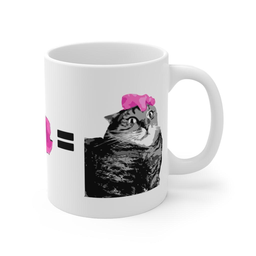 Cat Plus Flower Mug 11oz - Swag Nuggets