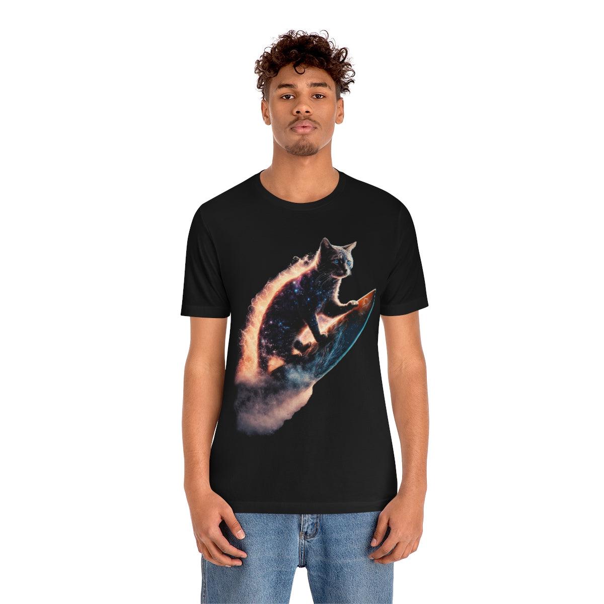 Firestorm Surfer Space Cat Tee - Swag Nuggets