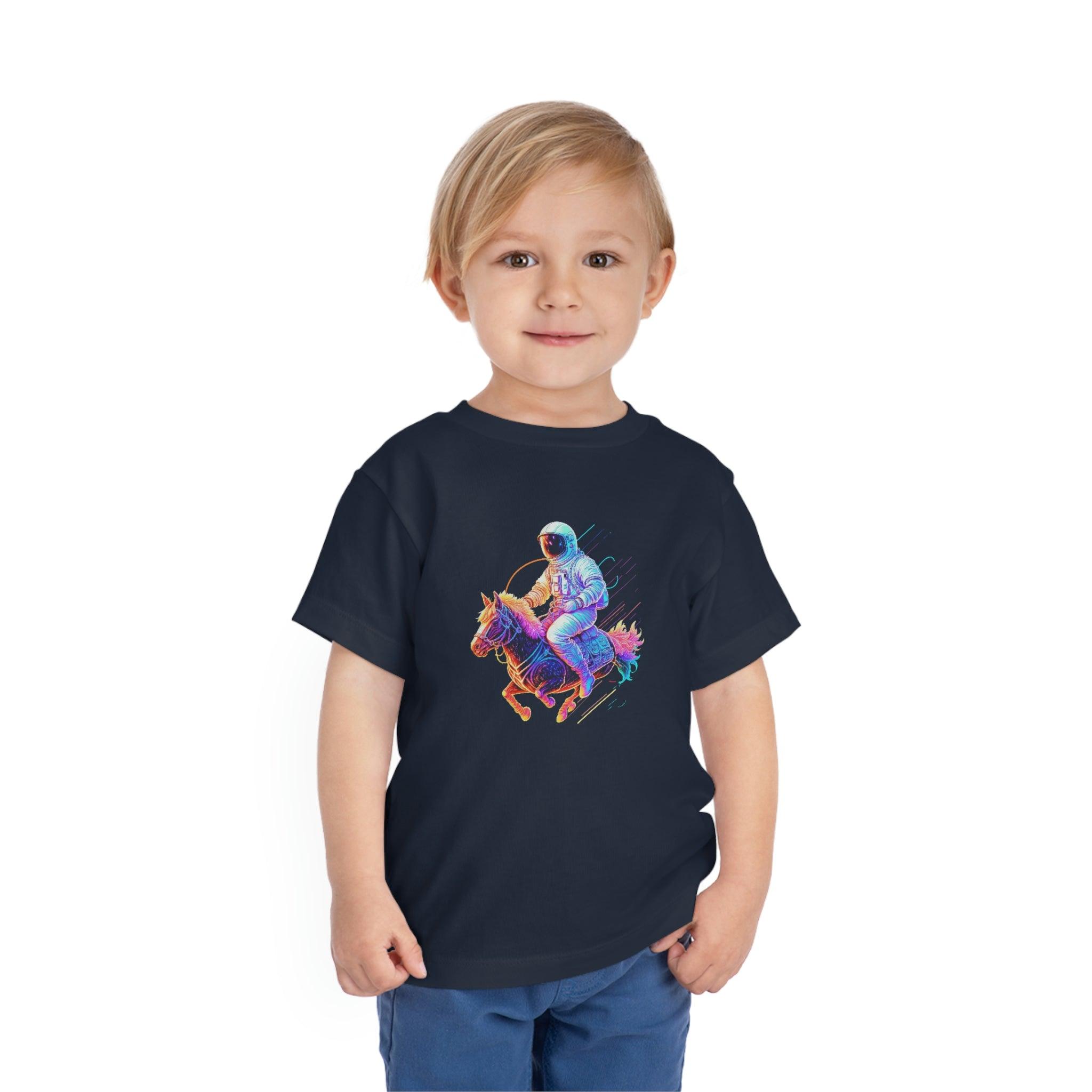 Toddler's Galactic Adventure Tee - Featuring an Astronaut Riding a Magical Pony - Swag Nuggets