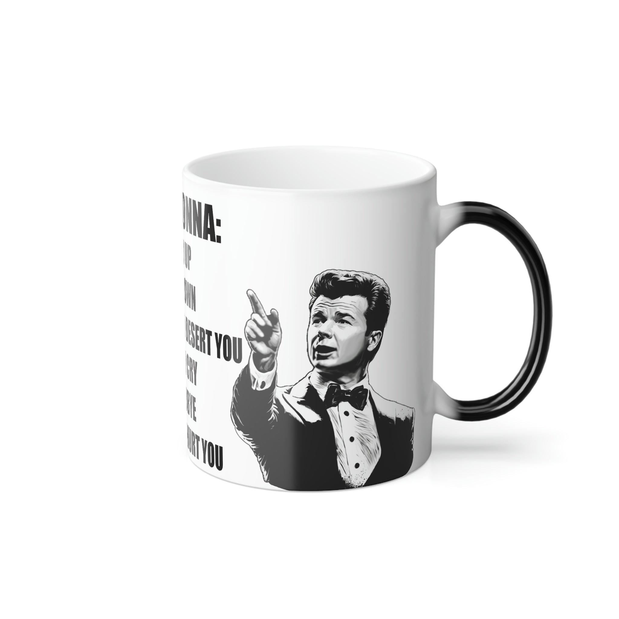 Rick Rolled Color Morphing Mug, 11oz - Swag Nuggets