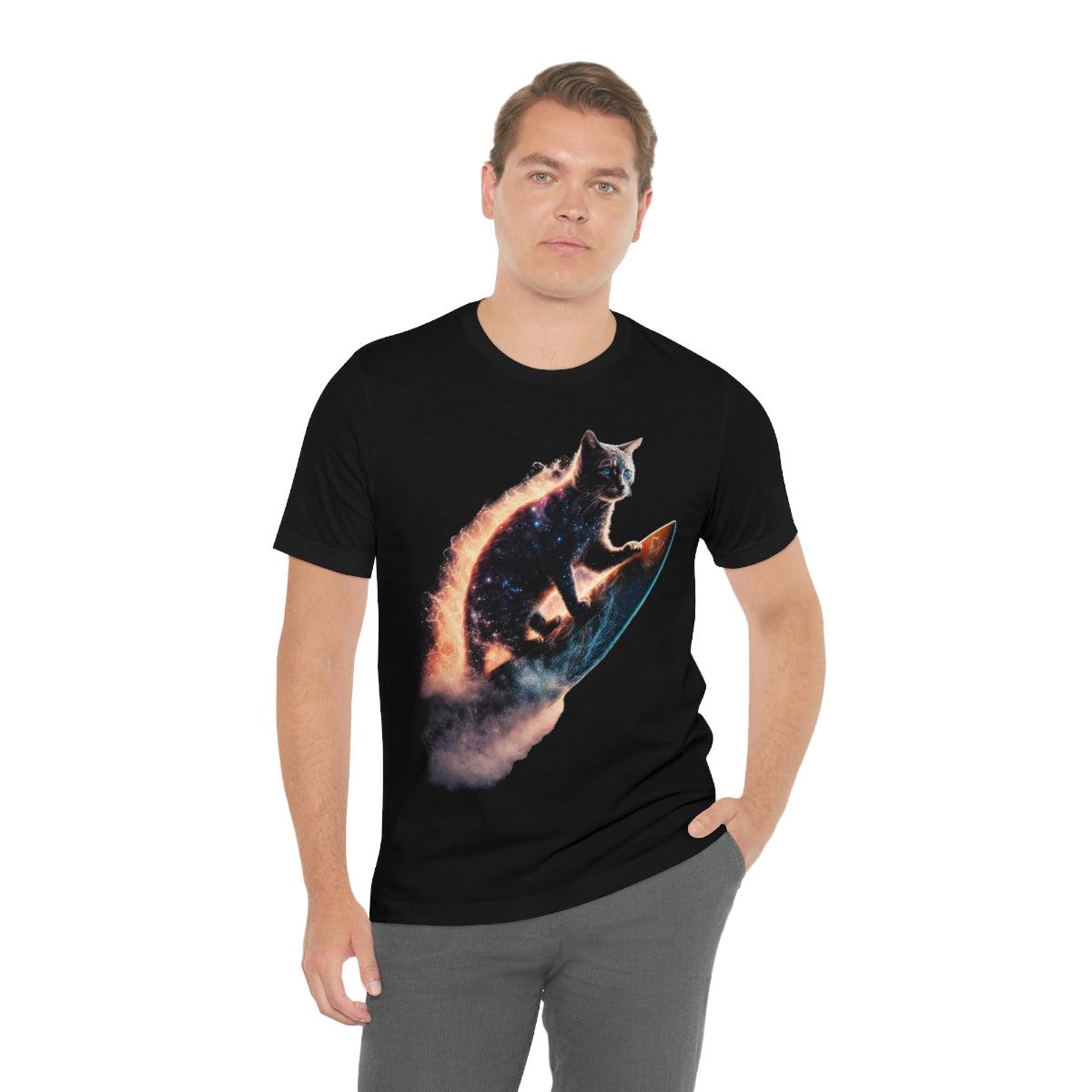 Firestorm Surfer Space Cat Tee - Swag Nuggets