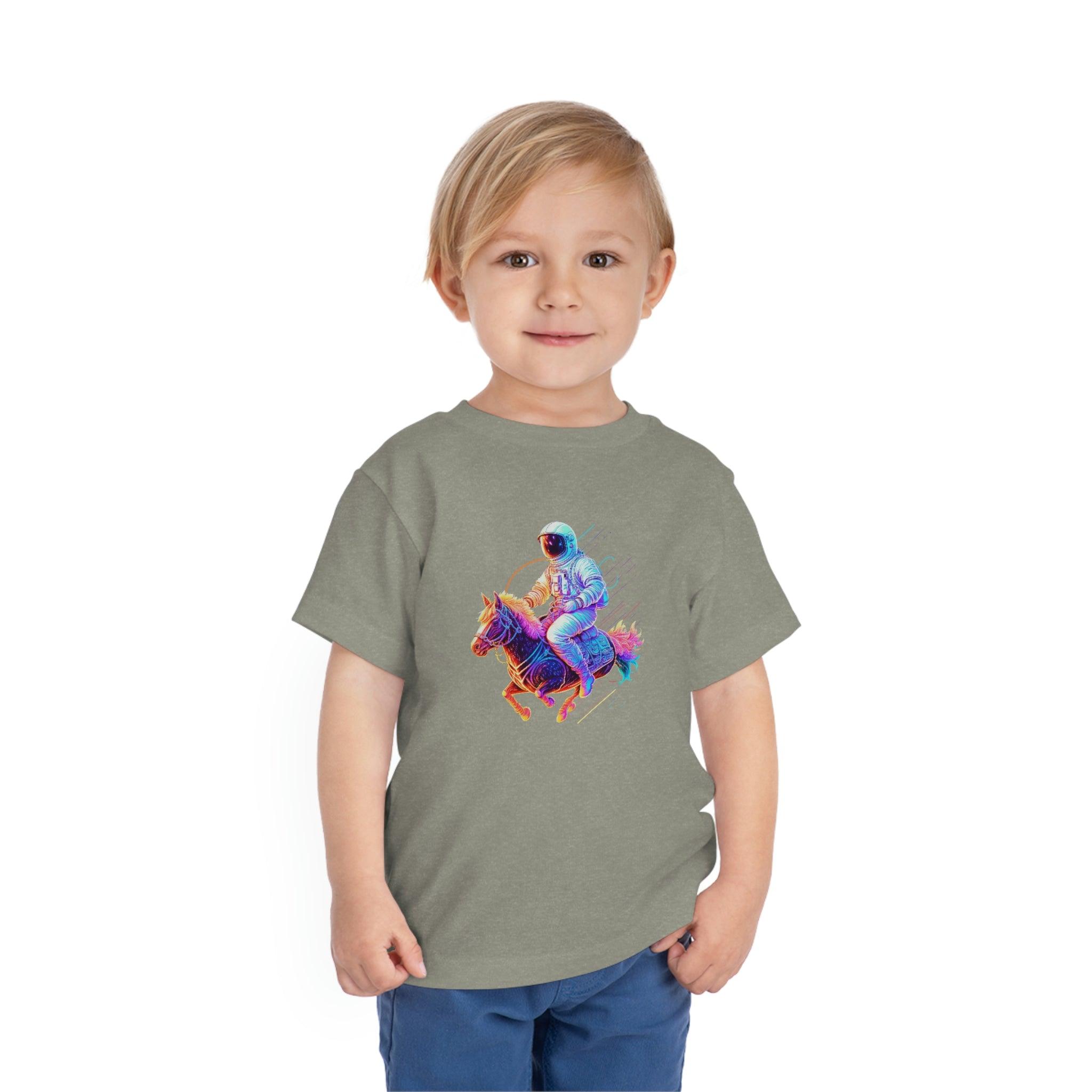 Toddler's Galactic Adventure Tee - Featuring an Astronaut Riding a Magical Pony - Swag Nuggets