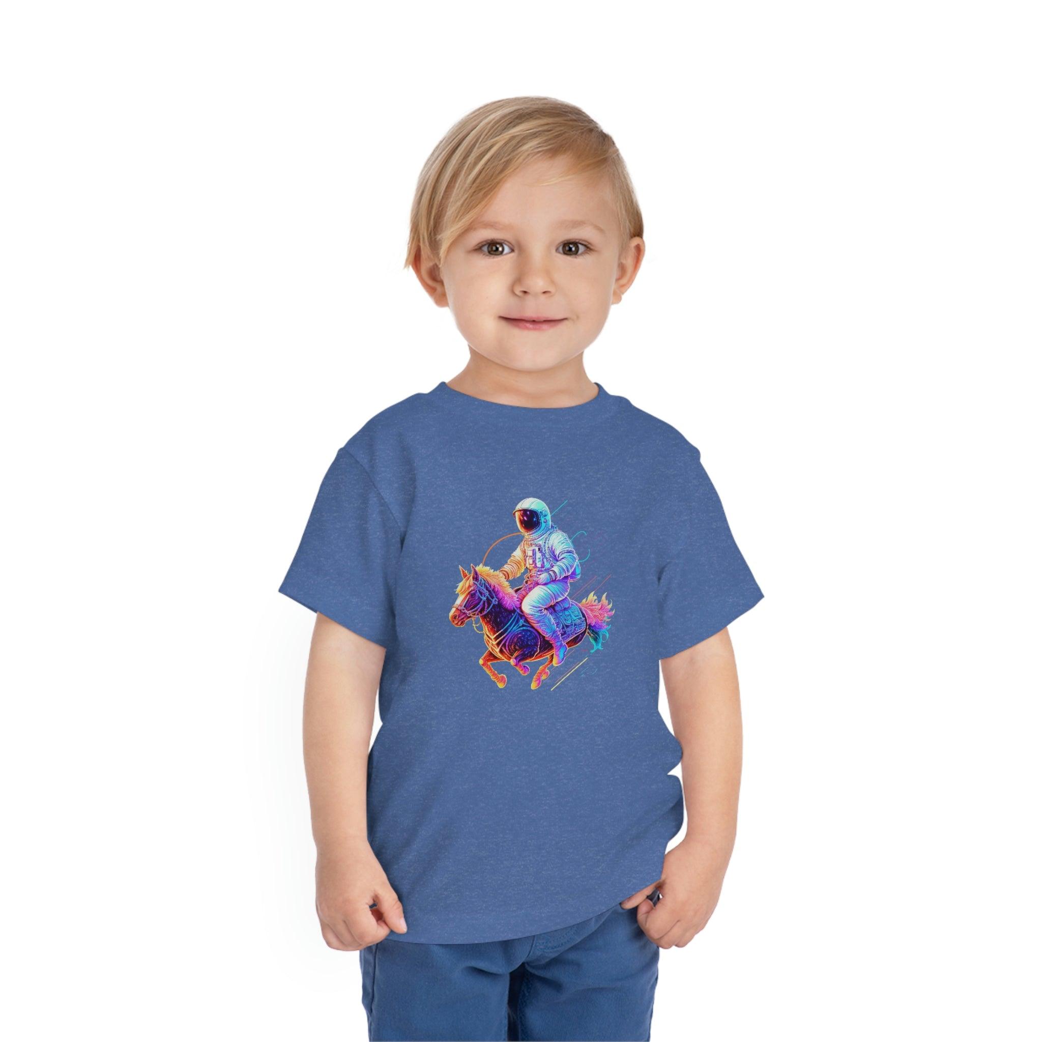 Toddler's Galactic Adventure Tee - Featuring an Astronaut Riding a Magical Pony - Swag Nuggets