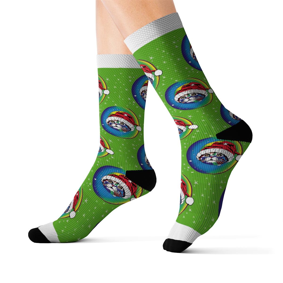 Planet Cat Christmas Special Socks - Swag Nuggets