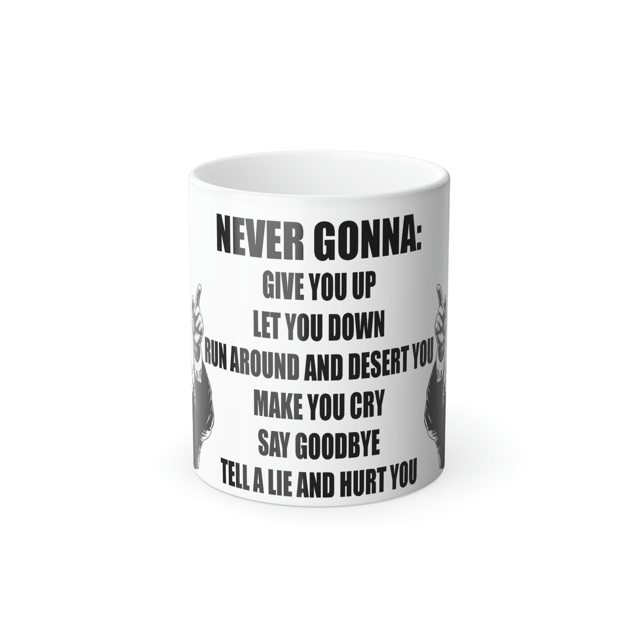 Rick Rolled Color Morphing Mug, 11oz - Swag Nuggets