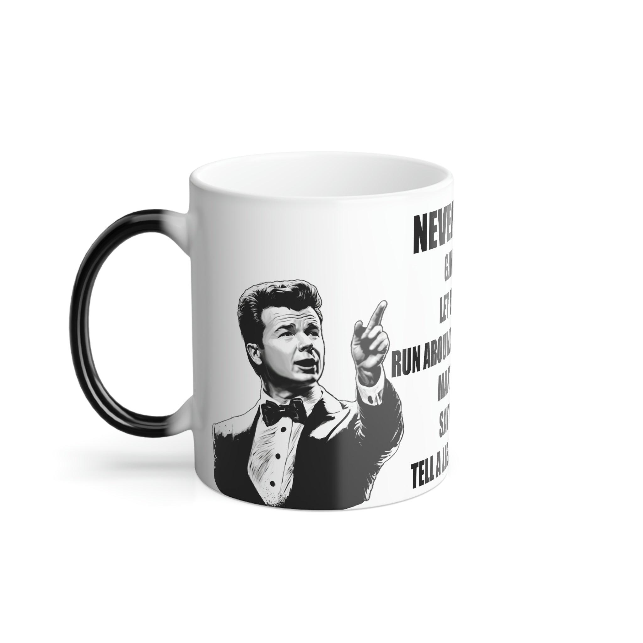 Rick Rolled Color Morphing Mug, 11oz - Swag Nuggets