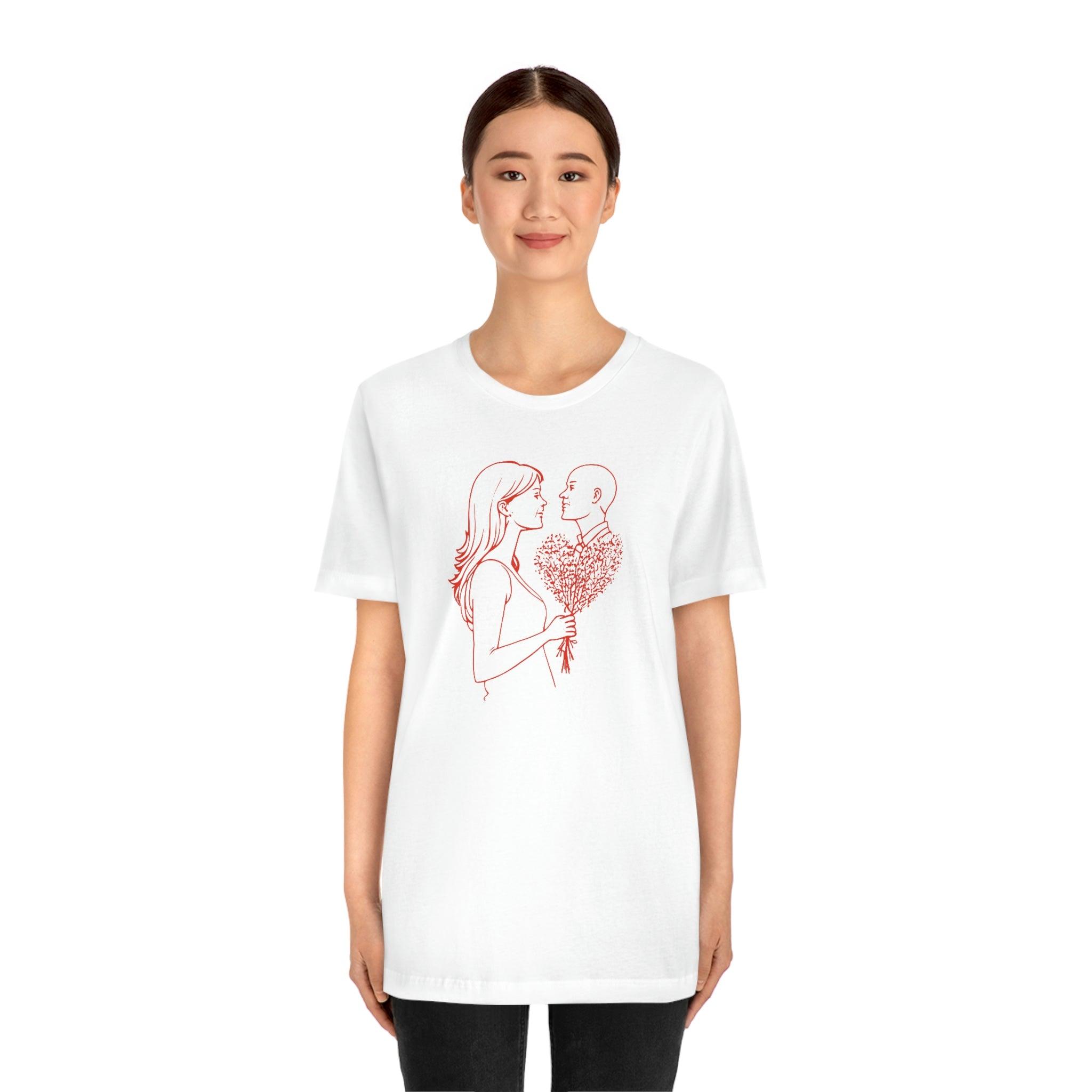 Love in Bloom: Valentine's Day Tee for Couples - Swag Nuggets