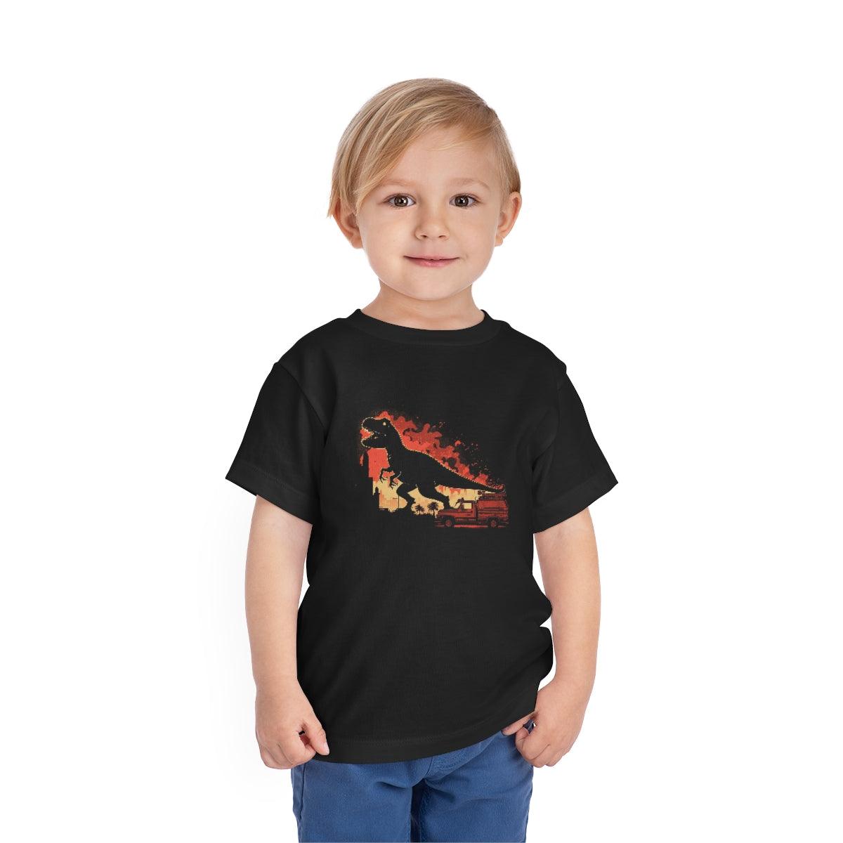 Fire Truck Dinosaur Toddler Tee - Swag Nuggets