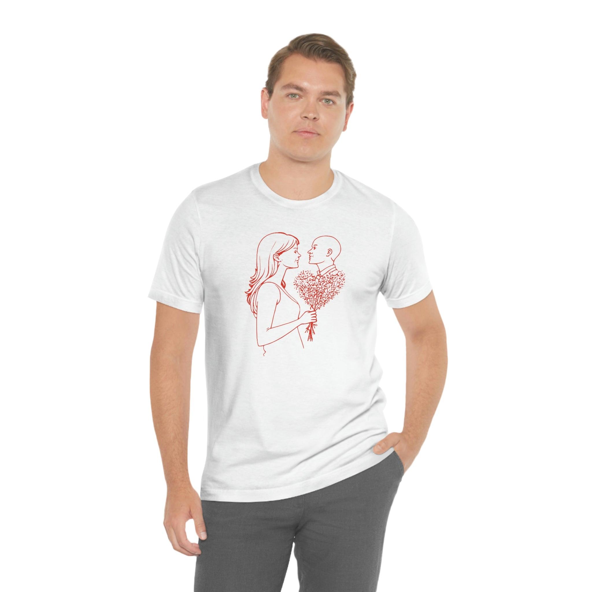 Love in Bloom: Valentine's Day Tee for Couples - Swag Nuggets