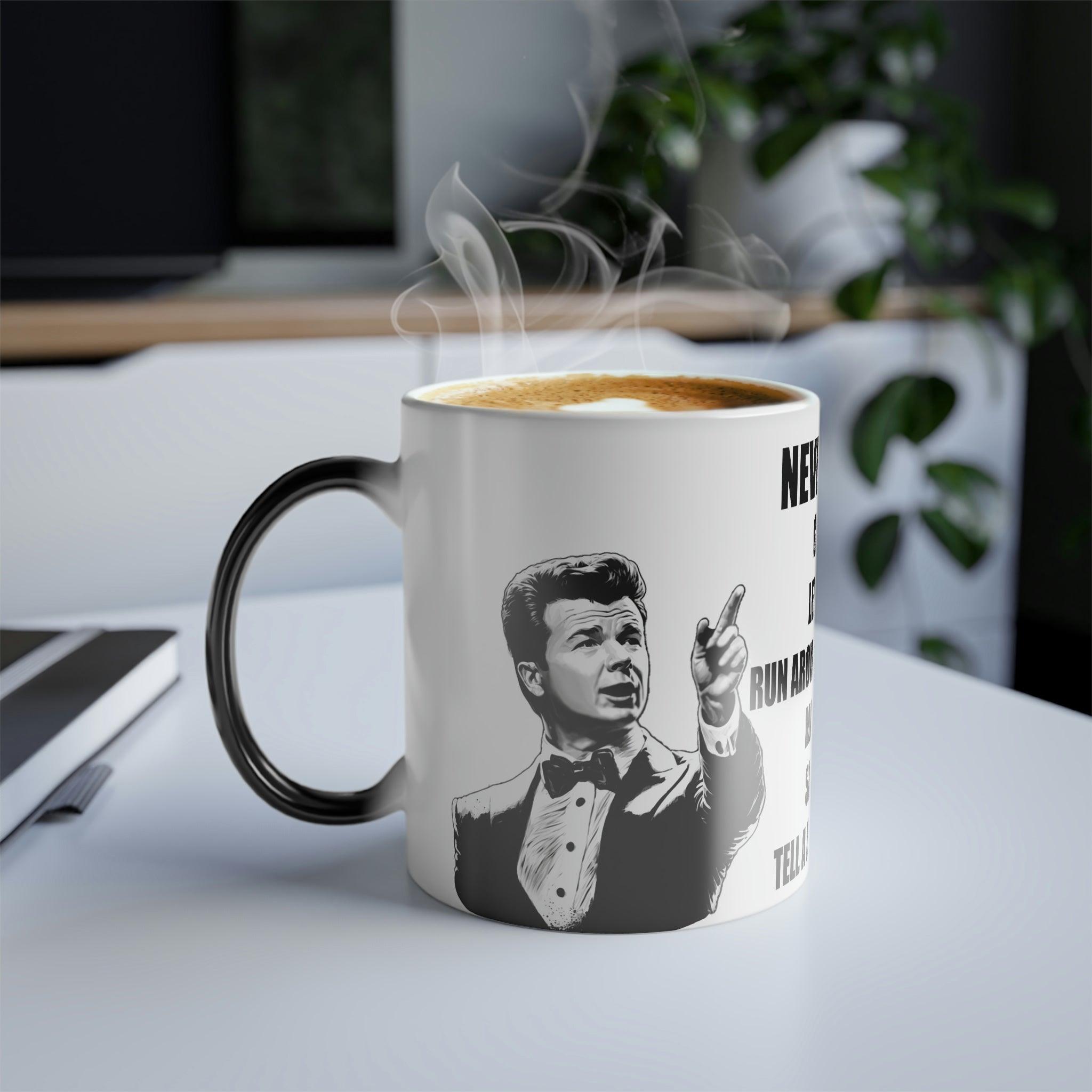 Rick Rolled Color Morphing Mug, 11oz - Swag Nuggets